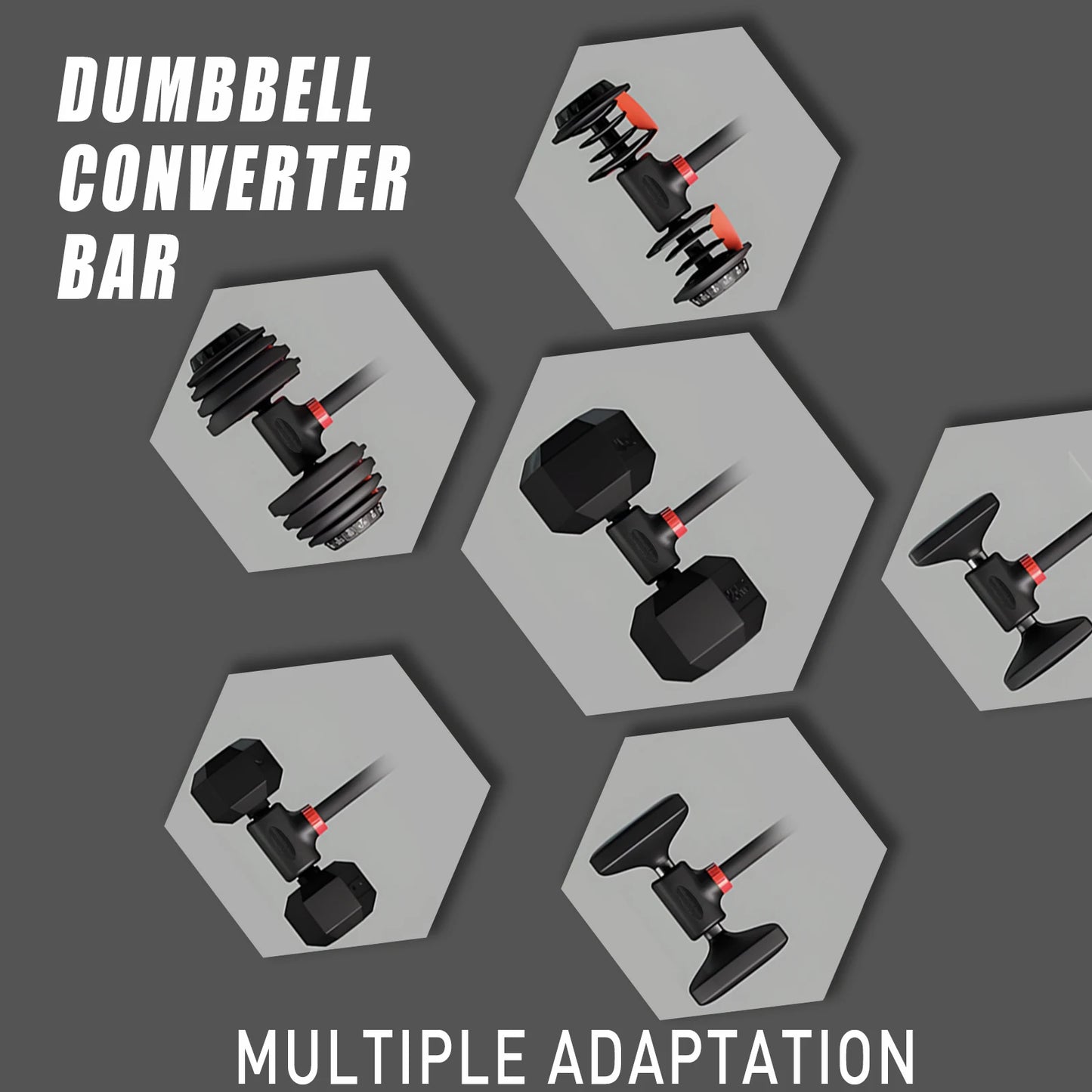 Adjustable Dumbbell to Barbell Set