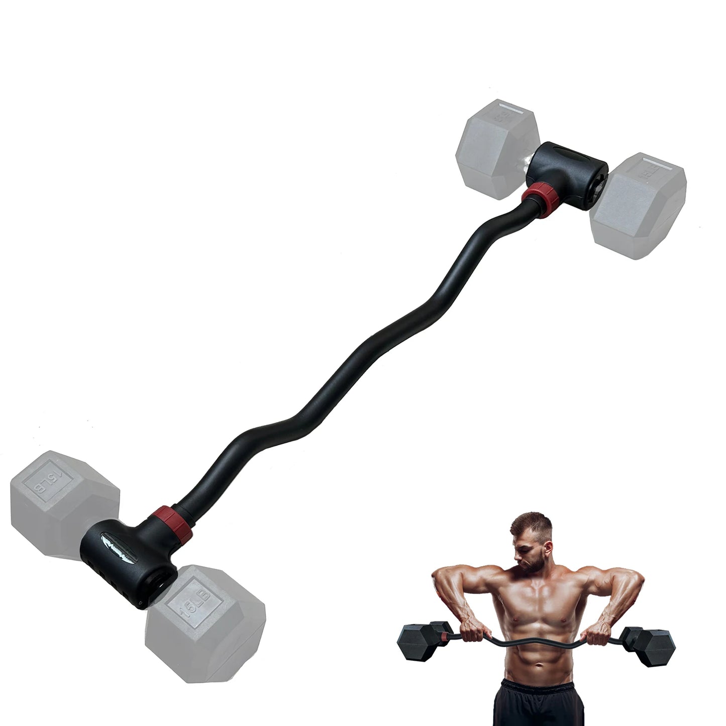 Adjustable Dumbbell to Barbell Set